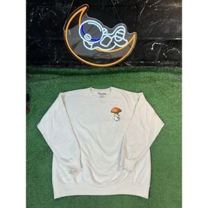Bowery Supply‎ Company Mushroom Crew Neck Sweatshirt Beige Men's Size Large